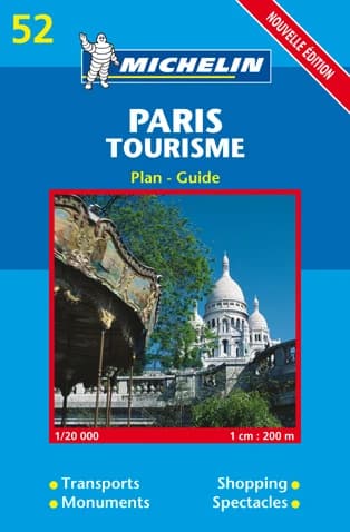 Paris tourisme : transports, monuments, shopping, spectacles : plan guide (Éd. 2) dressé par la Manufacture française des pneumatiques Michelin