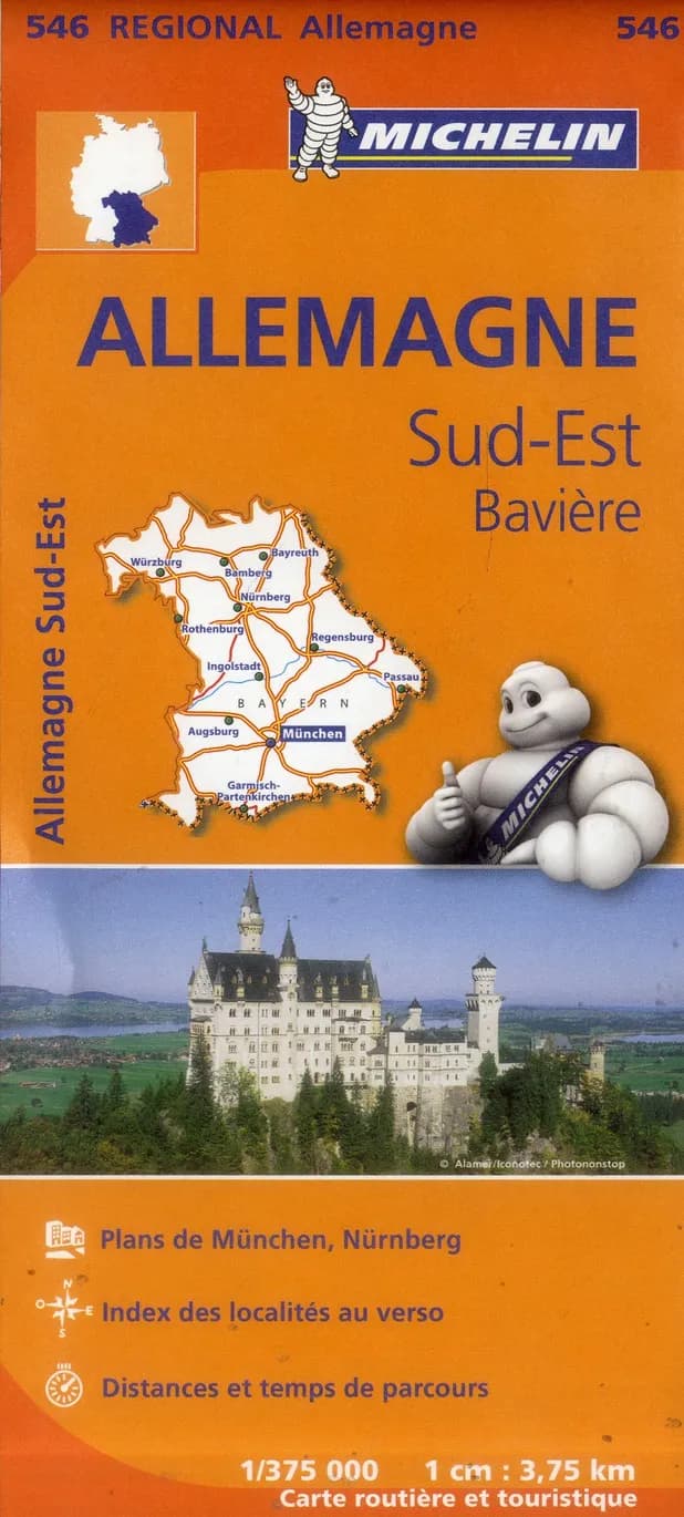 Allemagne sud-est : Bavière (Éd. 12) [réalisé et publié par] Michelin, cartes et plans