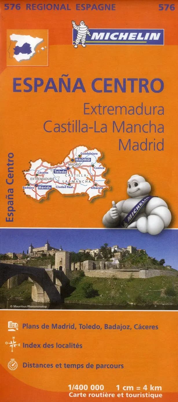 España centro : Extremadura - Castilla-La-Mancha - Madrid (Éd. 11) [réalisé et publié par] Michelin, cartes et plans