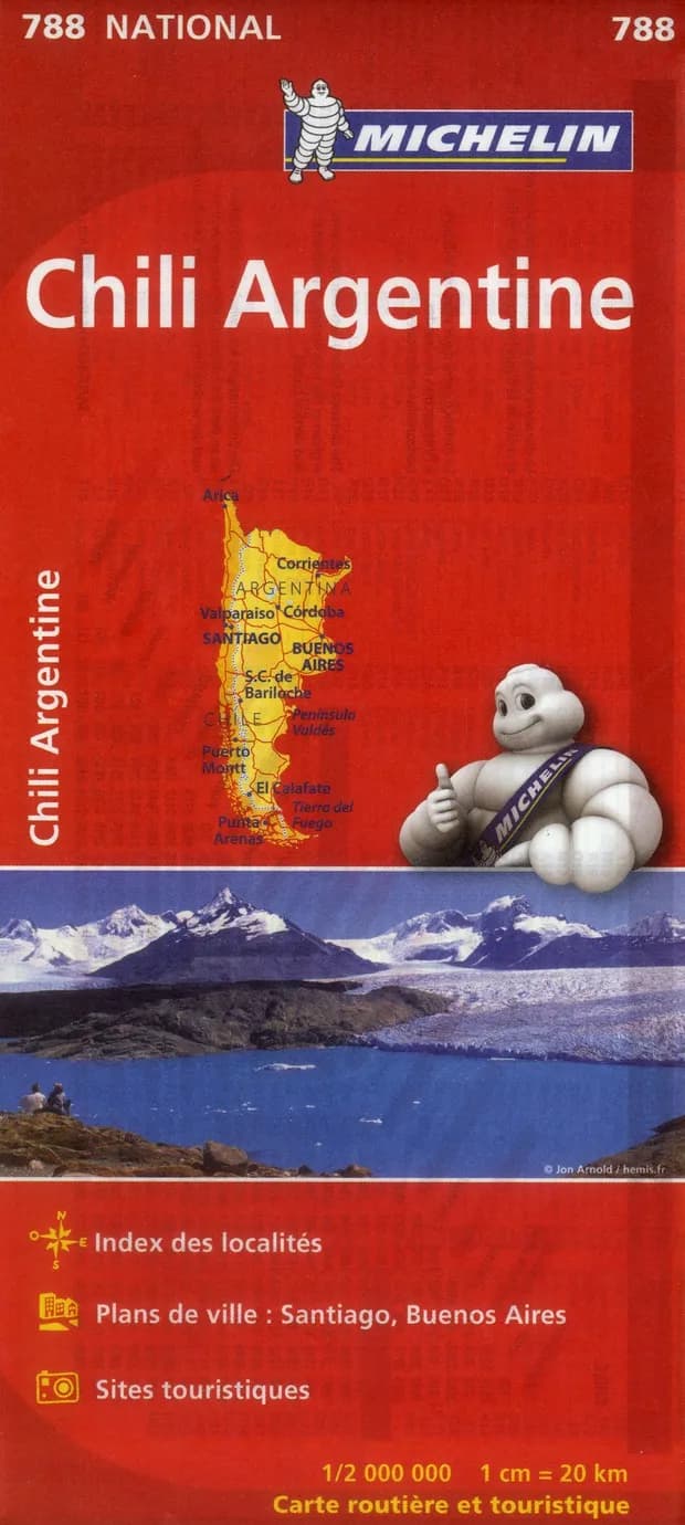 Chili, Argentine (Éd. 3) réalisé et publié par Michelin, cartes et plans
