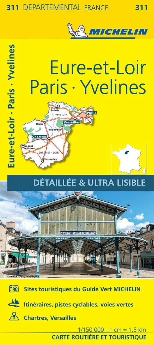 Eure-et-Loir, Paris, Yvelines (Éd. 14) réalisé et publié par Michelin, cartes et plans