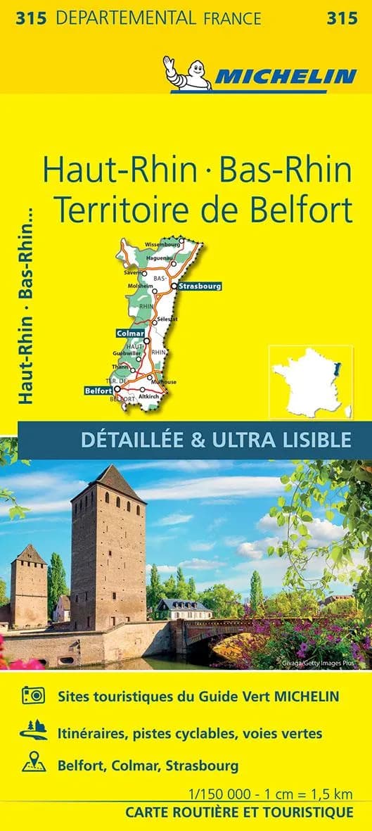 Bas-Rhin, Haut-Rhin, Territoire-de-Belfort (Éd. 14) [réalisé et publié par] Michelin, cartes et plans
