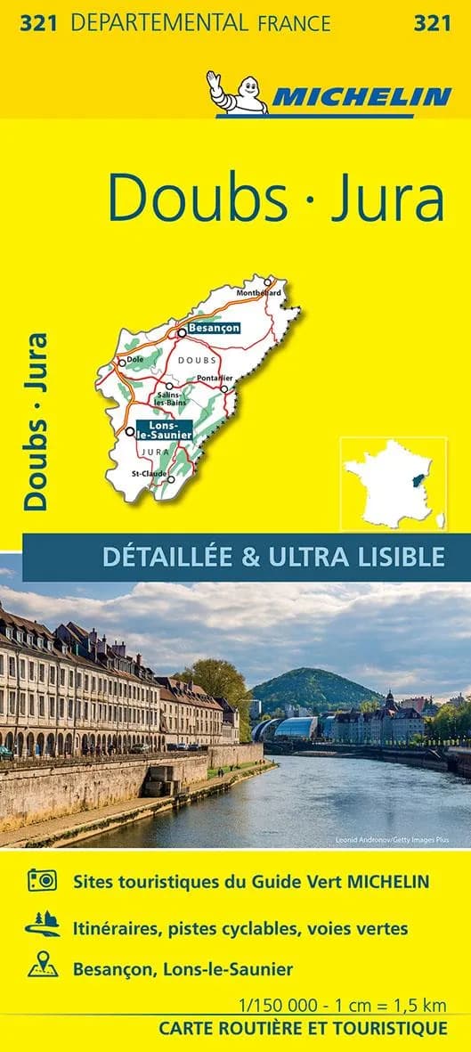 Doubs, Jura (Éd. 14) réalisé et publié par Michelin, cartes et plans