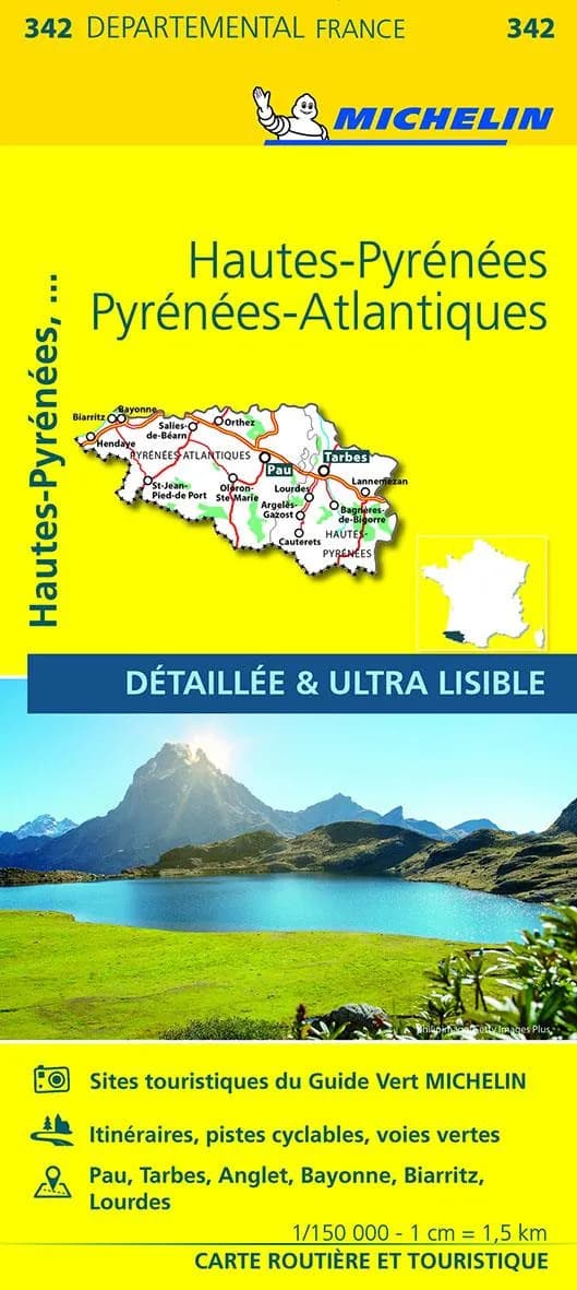 Hautes-Pyrénées, Pyrénées Atlantiques (Éd. 14) réalisé et publié par Michelin, cartes et plans