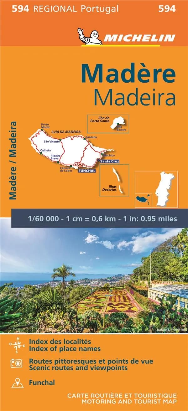 Madère (Éd. 1) réalisé et publié par Michelin, cartes et plans : Madeira