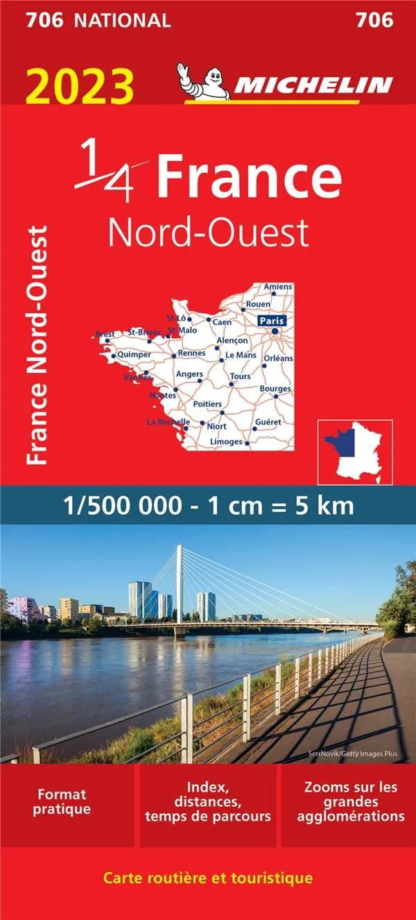 France : Nord-Ouest : 2023 (Édition 9.1) [réalisé et publié par] Michelin, cartes et plans