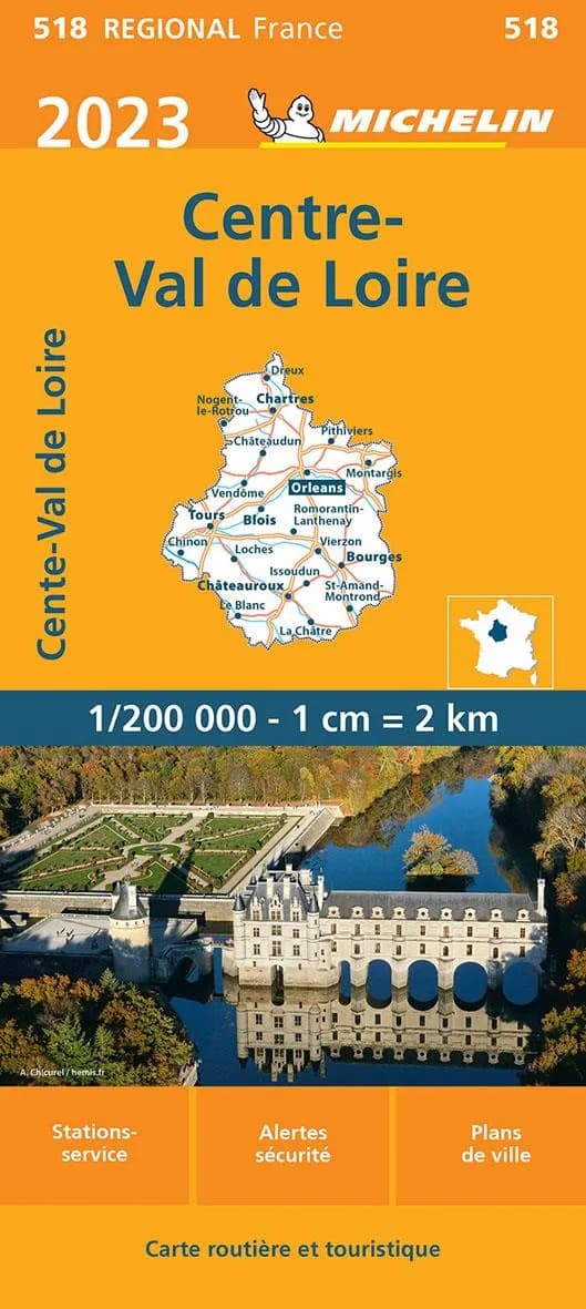 Centre - Val-de-Loire : 2023 (Éd. 16.1) [réalisé et publié par] Michelin, cartes et plans