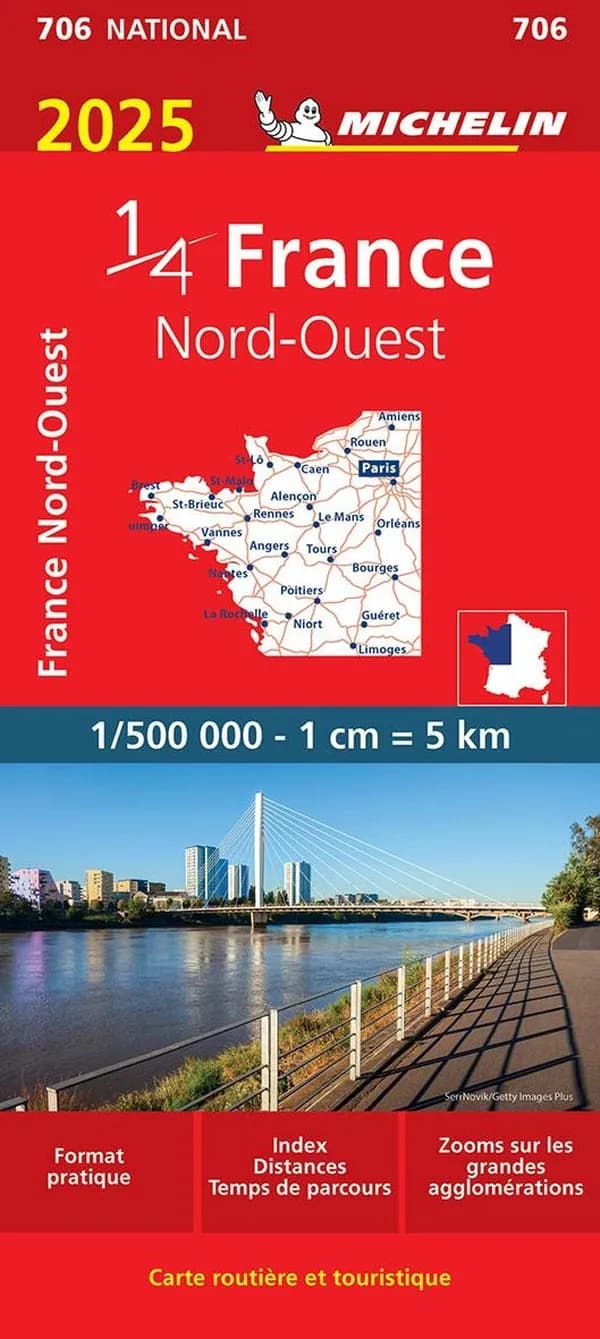 France : Nord-Ouest : 2025 (11.1) [réalisé et publié par] Michelin Éditions