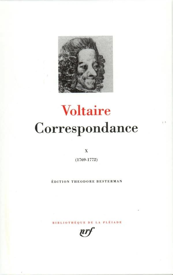 Correspondance Tome 10 ; octobre 1769