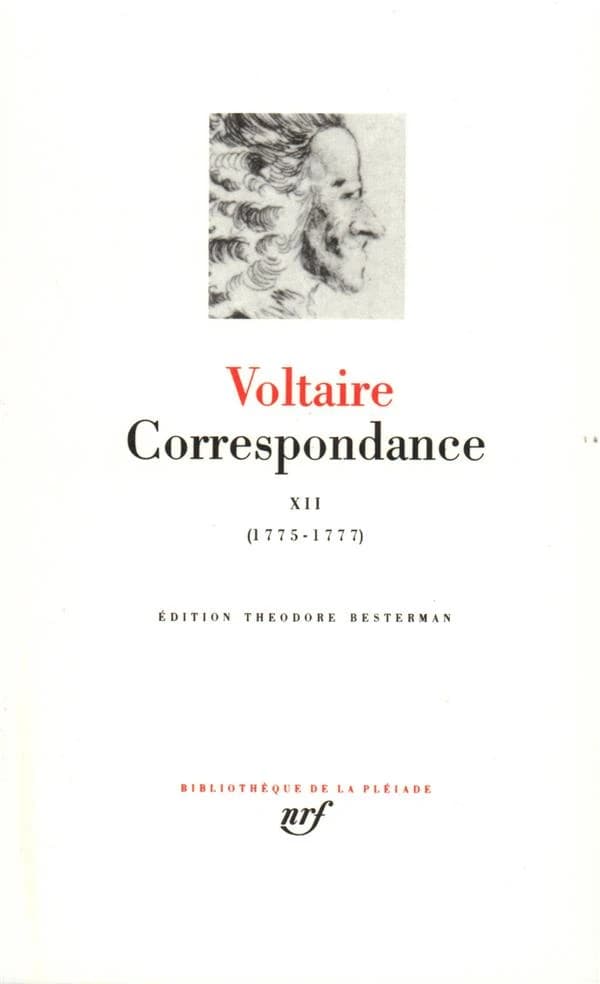 Correspondance Tome 12 ; janvier 1775