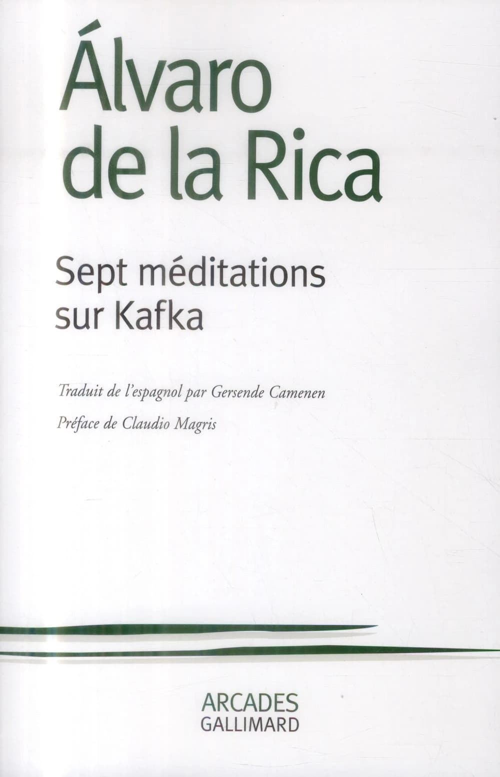 Sept méditations sur Kafka