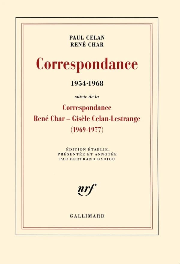 Correspondance : 1954-1968 : avec des lettres de Gisèle Celan-Lestrange, Jean Delay, Marie-Madeleine Delay et Pierre Deniker