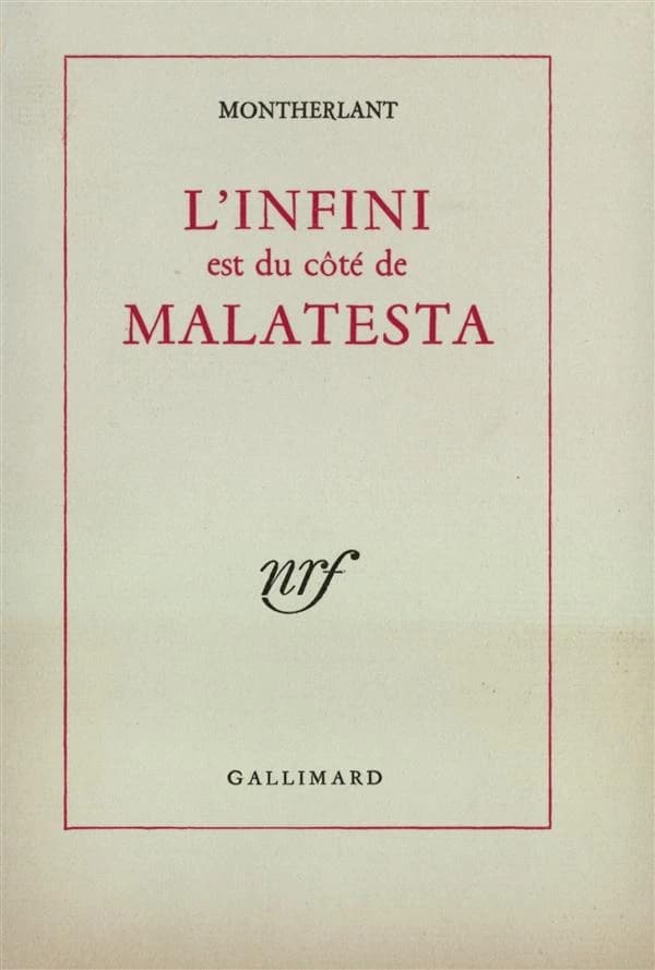 L'Infini est du côté de Malatesta (livre non massicoté)