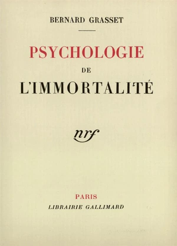 Psychologie de l'immortalite