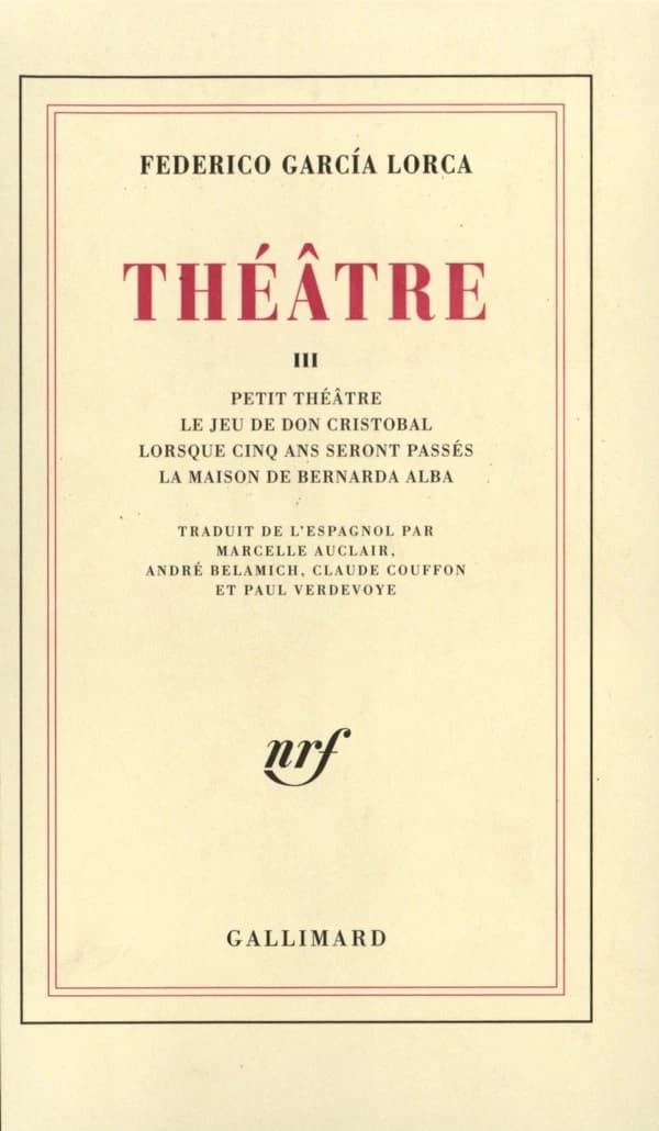 Théâtre : tome I