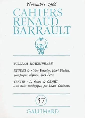 Cahiers renaud-barrault 57 (william shakespeare(william shakes