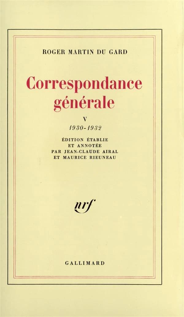 Correspondance générale. 5, 1930-1932