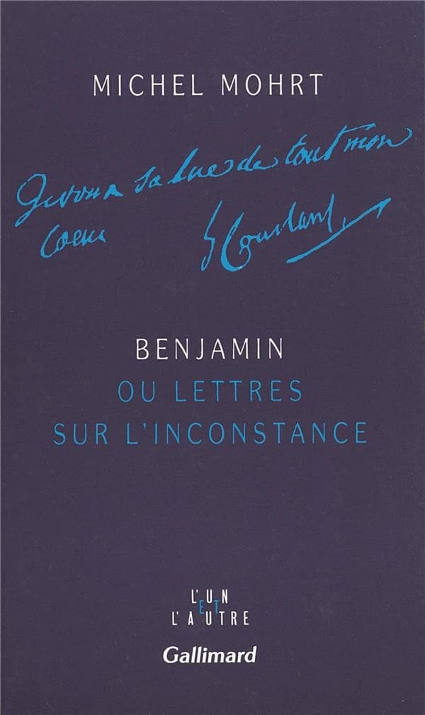 Benjamin ou Lettres sur l'inconstance