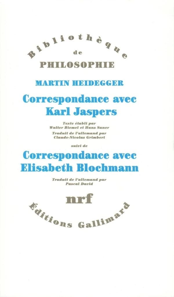 Correspondance avec Karl Jaspers : 1920-1963 ; suivi de Correspondance avec Elisabeth Blochmann : 1918-1969
