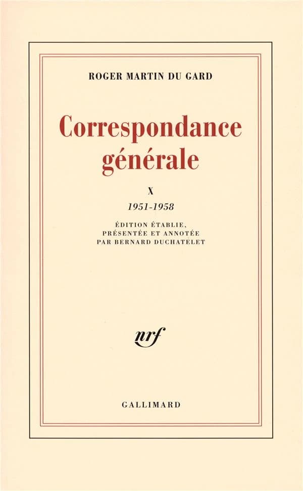 Correspondance générale. X, 1951-1958