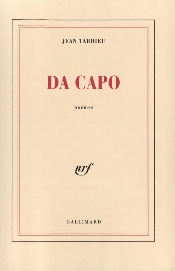 Da capo : poèmes