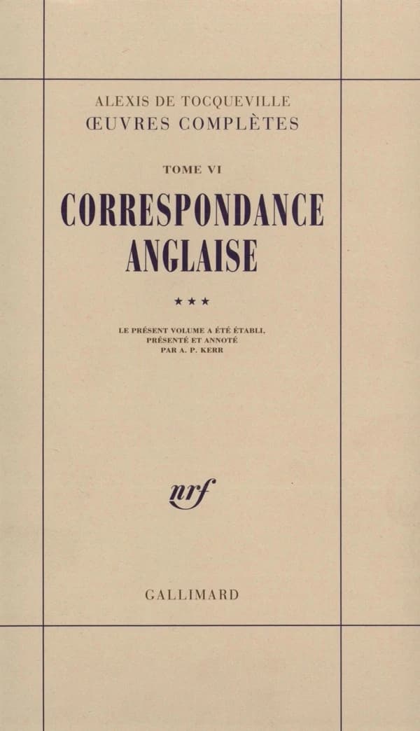 Oeuvres complètes. VI. [3], Correspondance anglaise