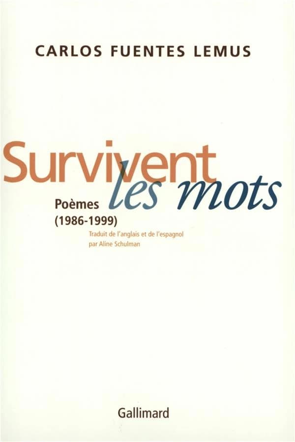 Survivent les mots : poèmes, 1986-1999