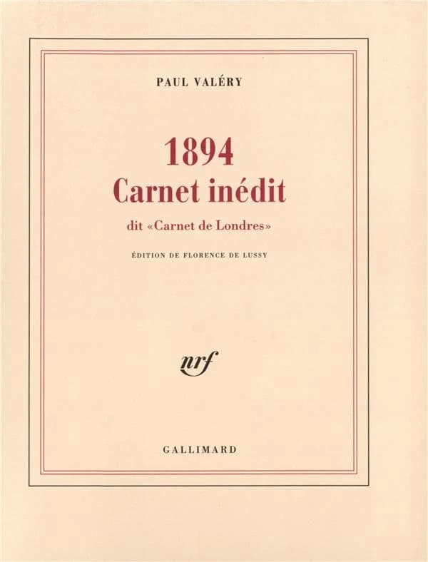 1894, carnet inédit : dit "Carnet de Londres"