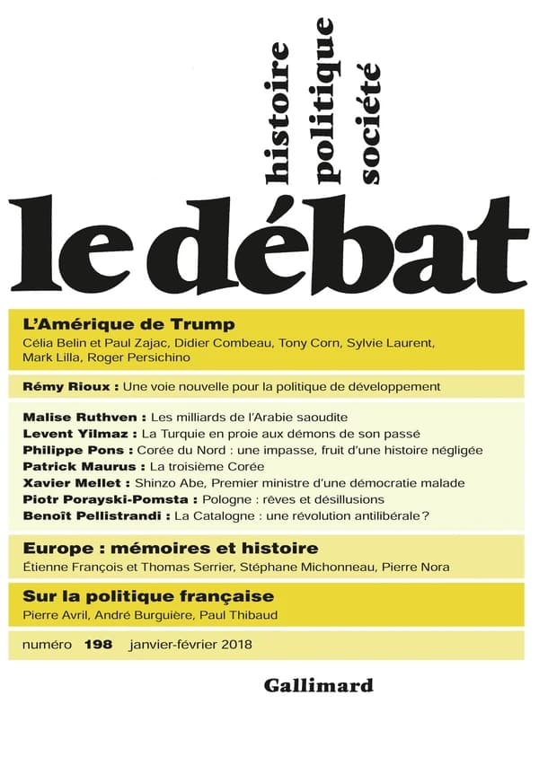 Revue Le Débat n.198 : Janvier-février 2018