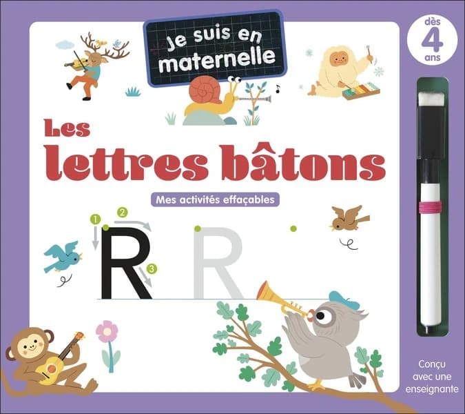 Je suis en maternelle : Les lettres bâtons : Mes activités effaçables