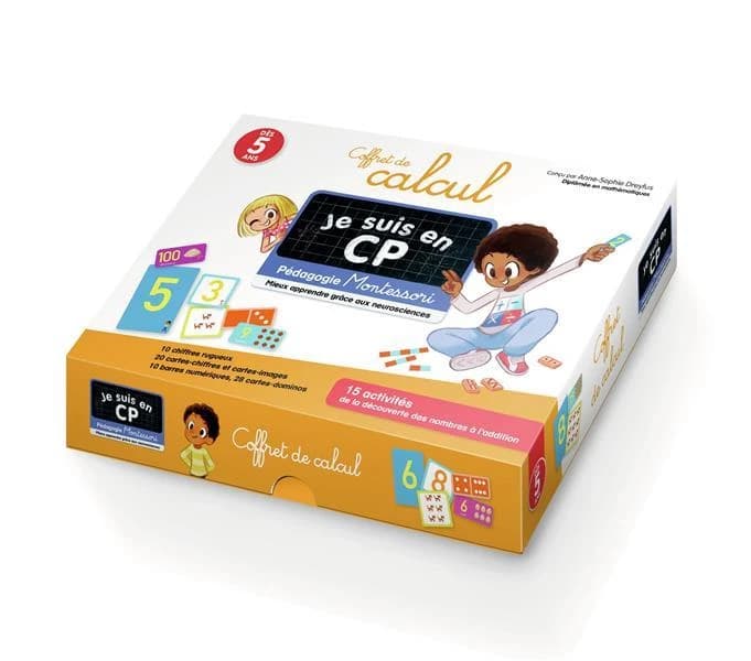 Coffret de calcul : je suis en CP, pédagogie Montessori, mieux apprendre grâce aux neurosciences
