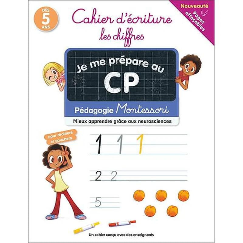Je suis en CP : je me prépare au CP : cahier d'écriture, les chiffres