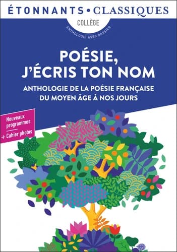 Poésie, j'écris ton nom : anthologie de la poésie française du Moyen âge à nos jours (Éd. revue) présentation, choix des poèmes, notes et dossier par Manuelle Duszynski,... ; cahier photos par Alyette de Béru,...