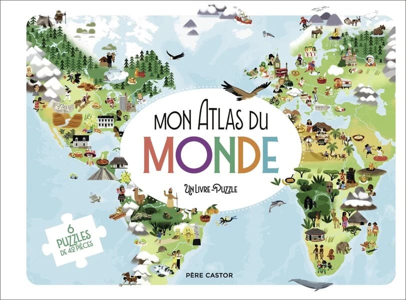 Mon atlas du monde : livre puzzle