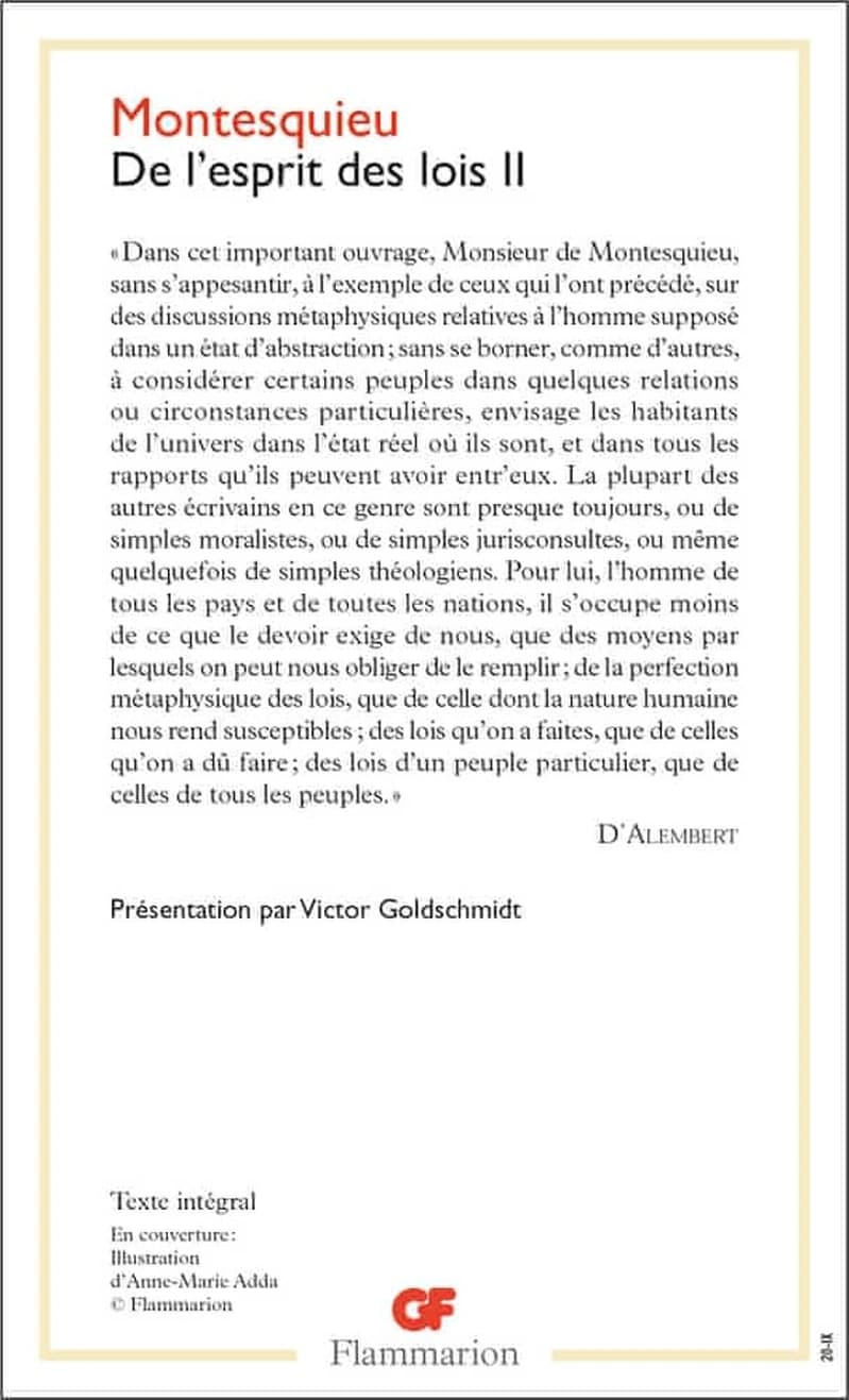 De l'esprit des lois