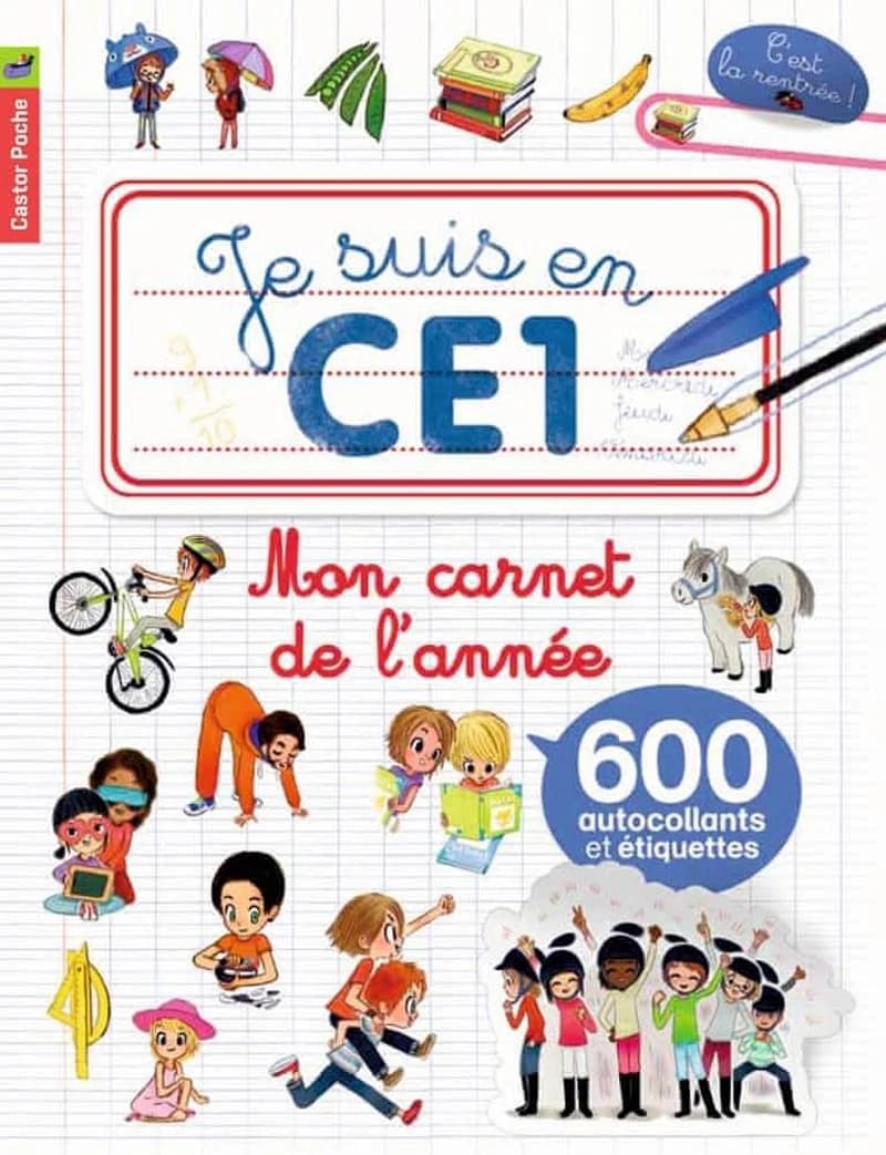 Je suis en CE1 : mon carnet de l'année : [autocollant]