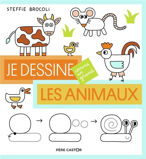 Je dessine comme un grand : les animaux : [Album à colorier]