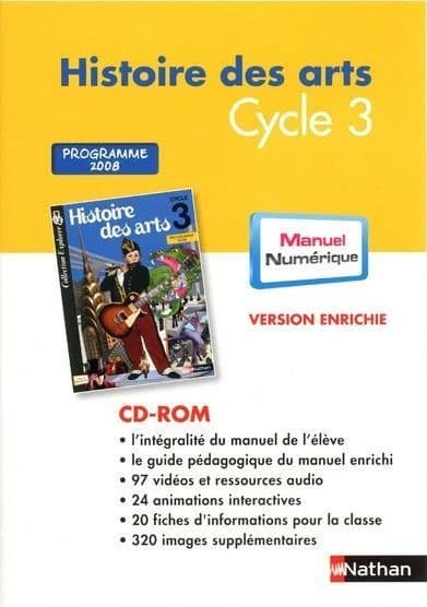 Histoire des arts, cycle 3 : programme 2008
