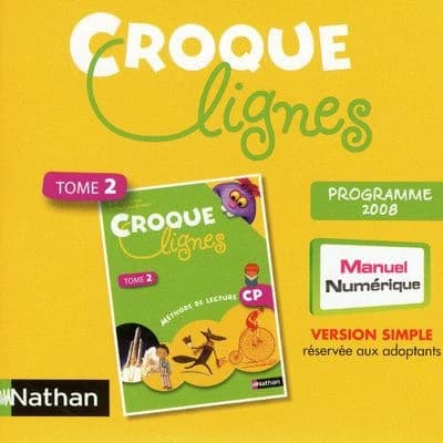 CROQUE LIGNES : lecture Tome 2 ; CP ; CD-Rom manuel numérique