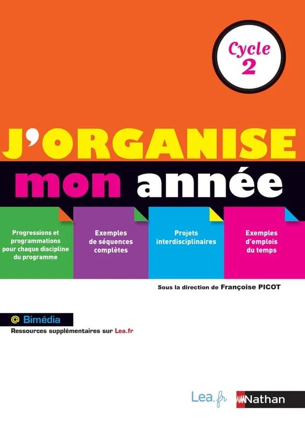 J'organise mon année ; cycle 2 ; nouveau programme 2018