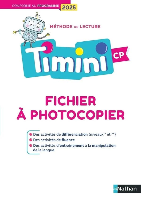 Timini : méthode de lecture ; fichier à photocopier ; différentiation et manipulation ; CP (édition 2020)