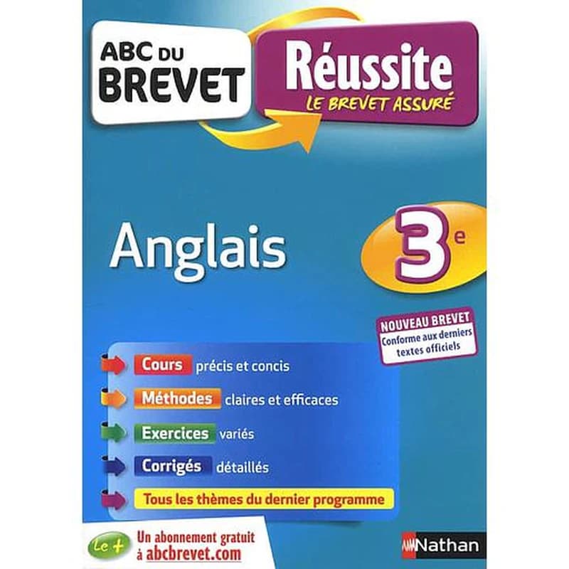 ABC du brevet réussite Tome 39 : anglais : 3e (édition 2019)