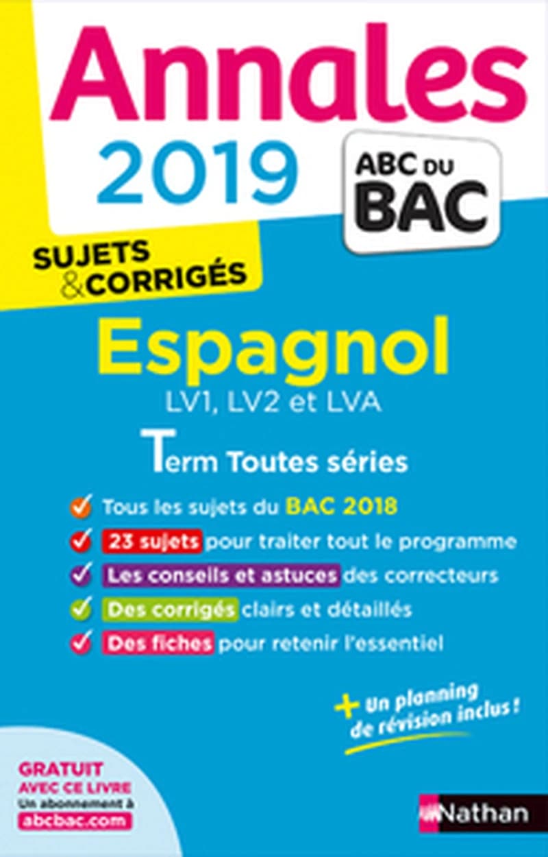 Espagnol LV1, LV2 et LVA, Term toutes séries