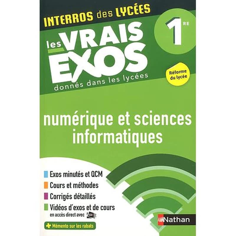 Numérique et sciences informatiques 1re : les vrais exos donnés dans les lycées : réforme du lycée