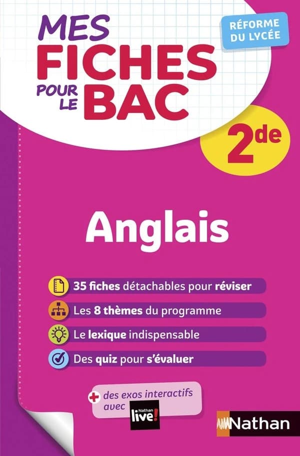 MES FICHES ABC DU BAC : anglais ; 2de (édition 2020)