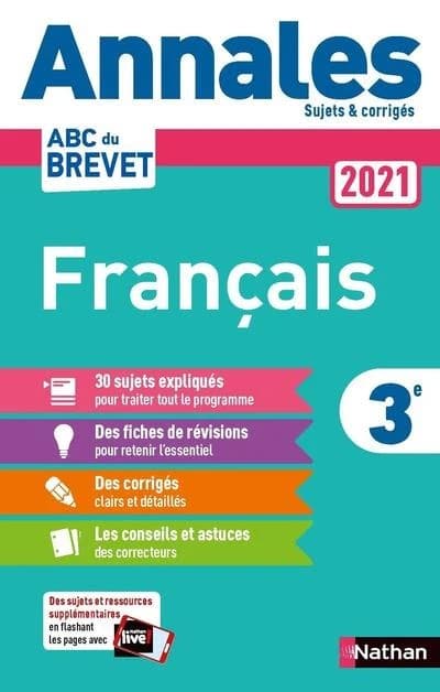 Français 3e : Sujets & corrigés