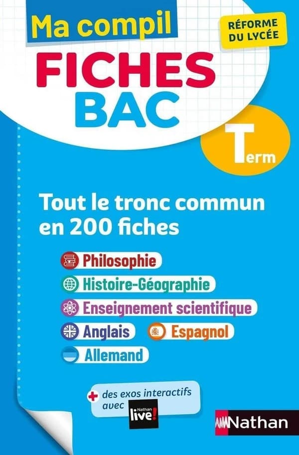 Ma compil + fiches bac : tronc commun ; terminale (édition 2021)