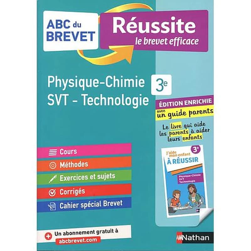 ABC du brevet réussite Tome 136 : physique-chimie, SVT, technologie ; 3e ; réussite famille (édition 2021)