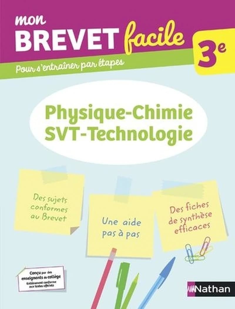 Mon brevet facile : physique-chimie, SVT, technologie ; 3e (édition 2021)