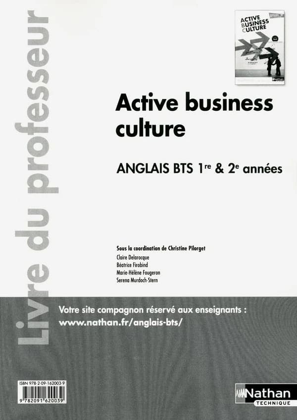 Active business culture : anglais, BTS 1re et 2e années
